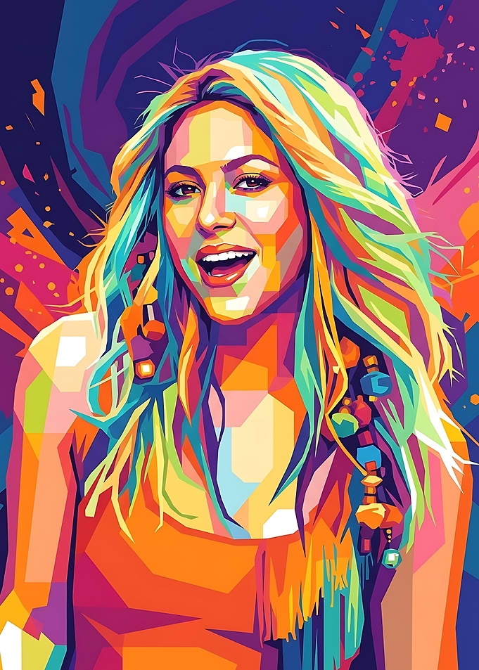 Shakira WPAP Pop Art Portrait