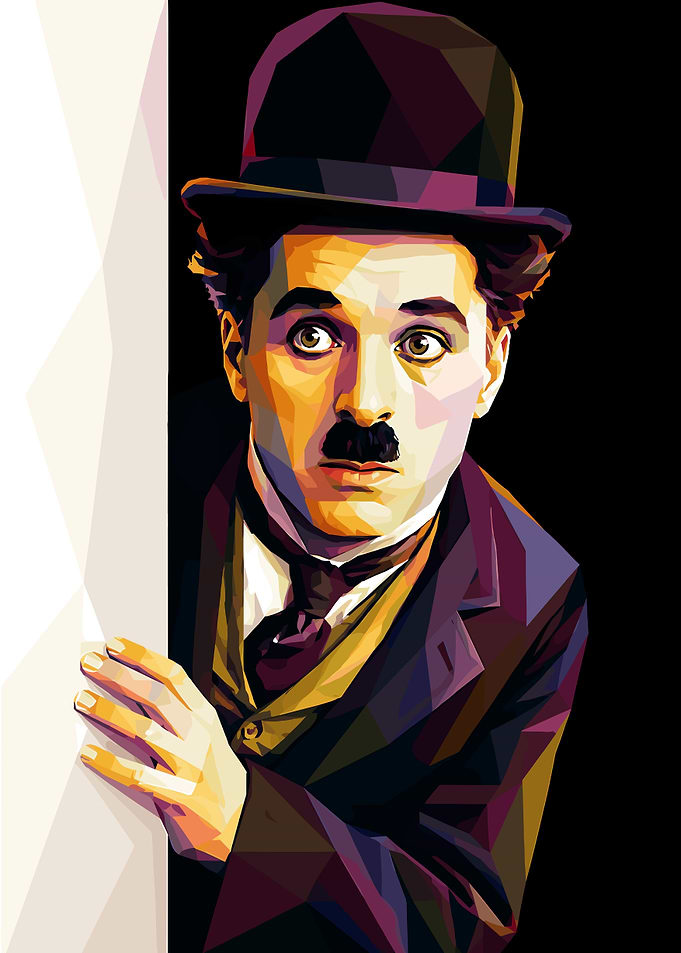 Charlie Chaplin Pop Art Portrait
