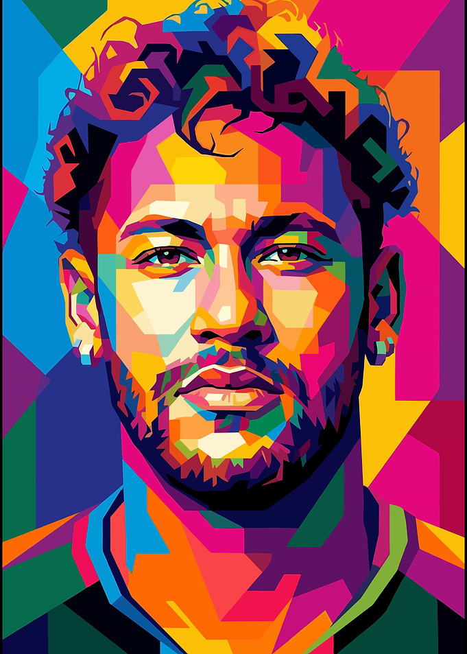 Neymar Jr Pop Art Portrait