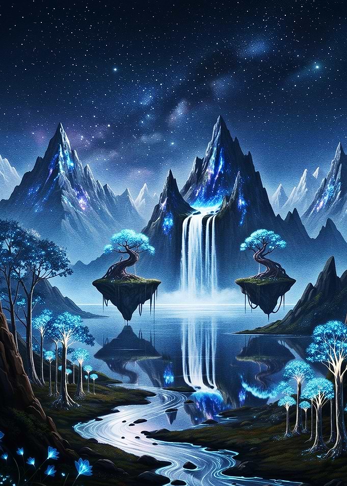 Floating Isles of Eternal Waterfalls