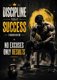 Discipline Success Motivational Gym Poster