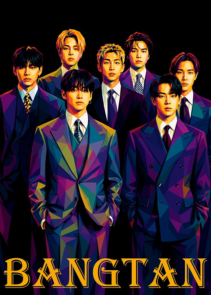 BTS Bangtan Boys Pop Art Portrait