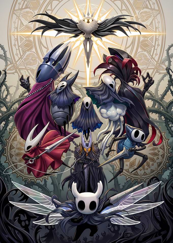 Hollow Knight Character Ensemble Poster