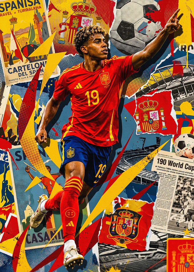 Lamine Yamal Spain Soccer Poster