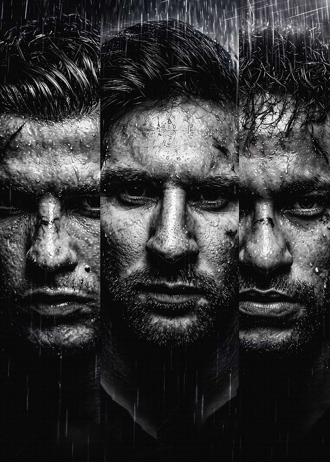 Legendary Football Trio Portrait