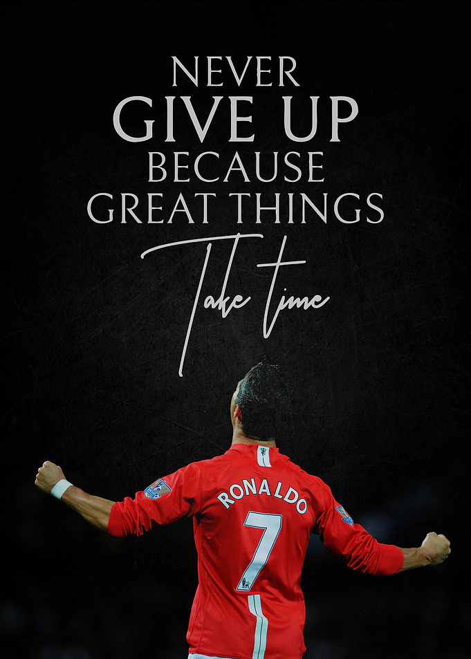 Cristiano Ronaldo Inspirational Sports Poster