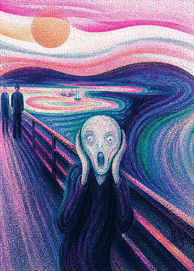 The Scream - Pointillist