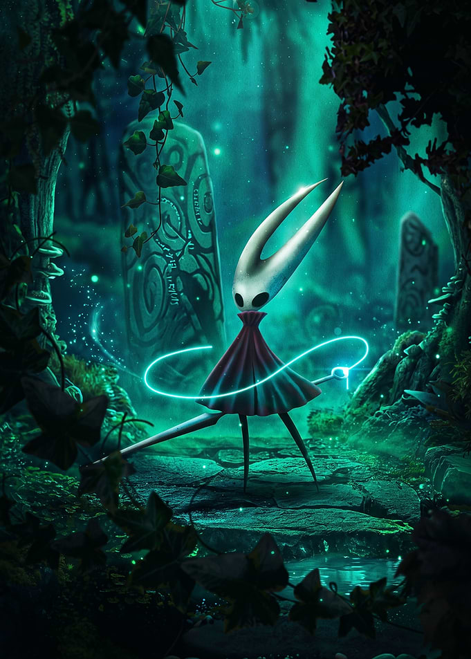 Hornet from Hollow Knight in Forest