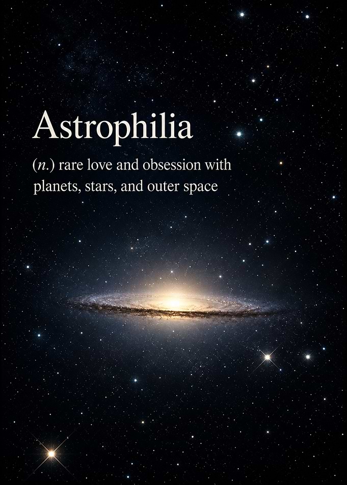 Astrophilia Definition Space Poster