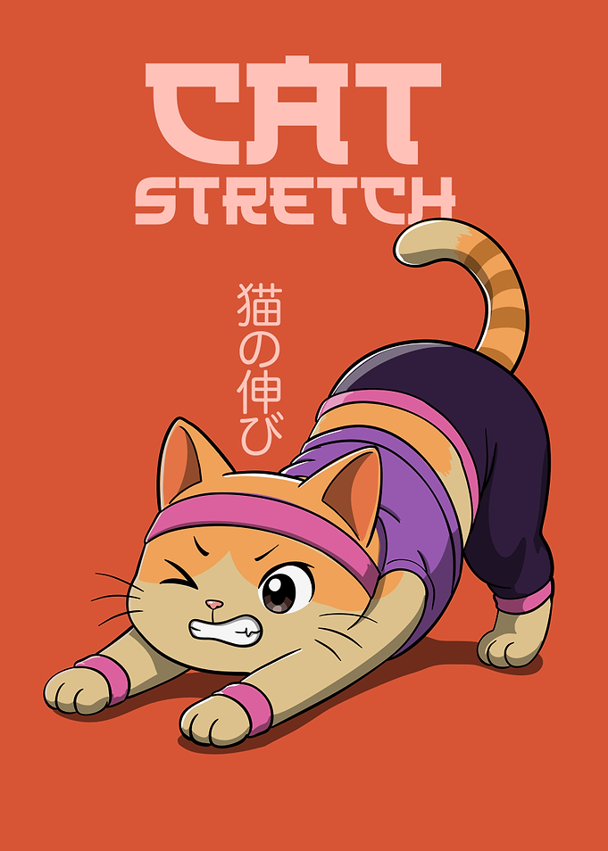 Cute Cat Yoga Stretch - Cat Stretch