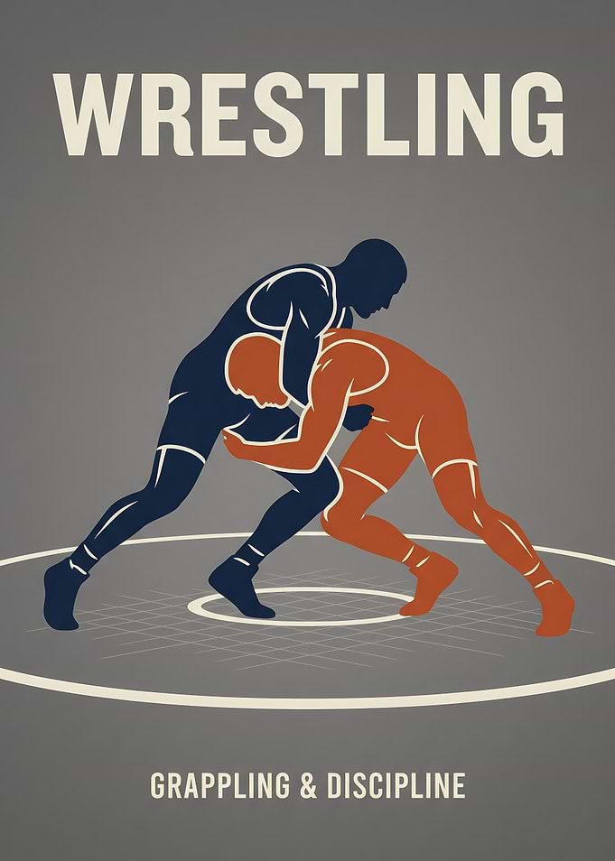 Wrestling Grappling and Discipline Poster