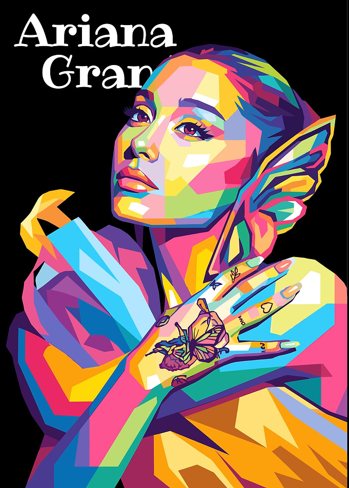 Ariana Grande WPAP Pop Art