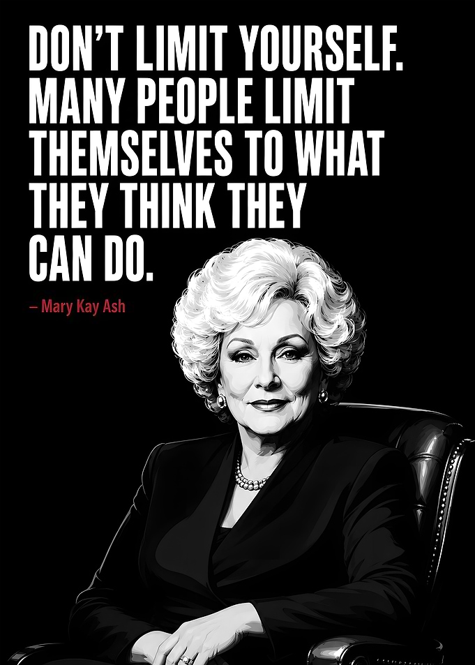 Mary Kay Ash Inspirational Quote Poster