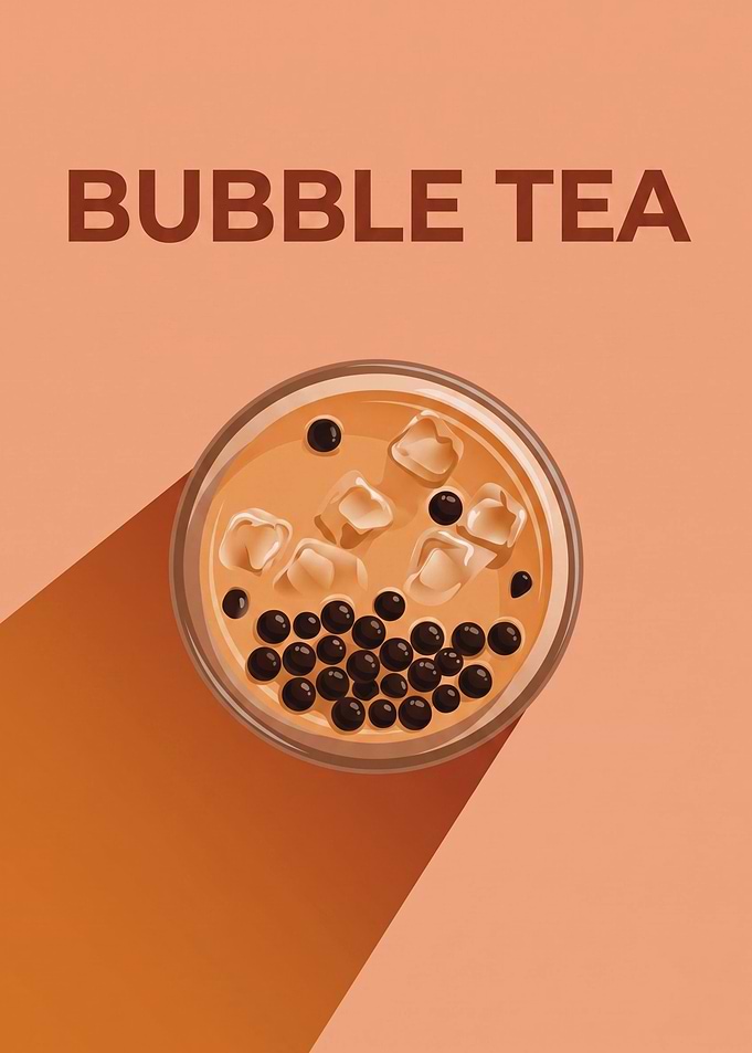 Minimalist Bubble Tea Illustration
