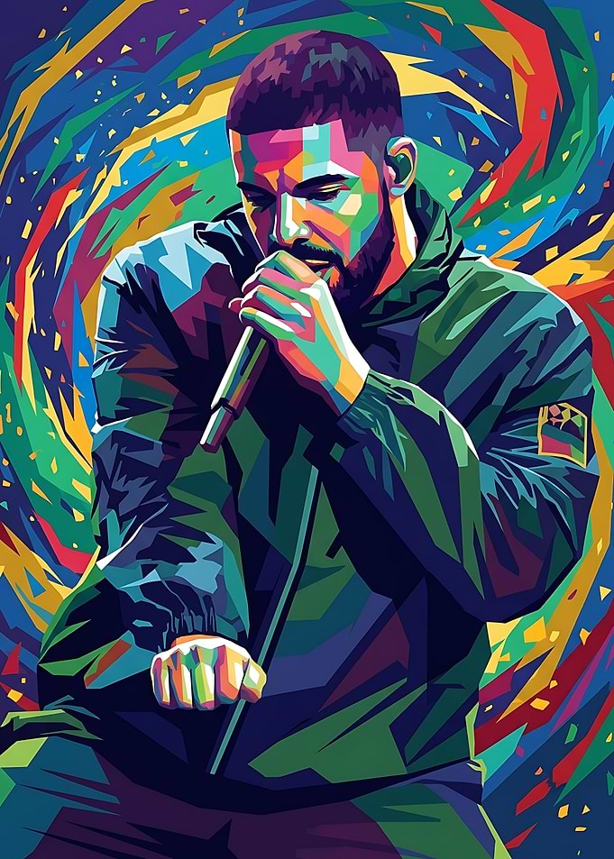 Drake Pop Art Portrait