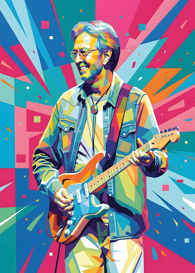 Eric Clapton Pop Art Portrait