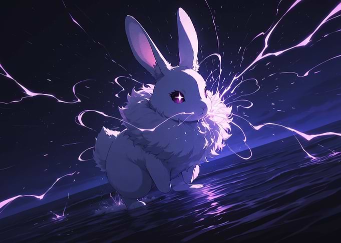 Magical Electric White Rabbit