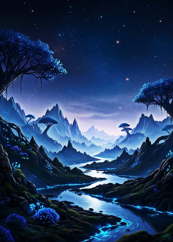 Luminous Valley Under the Endless Stars