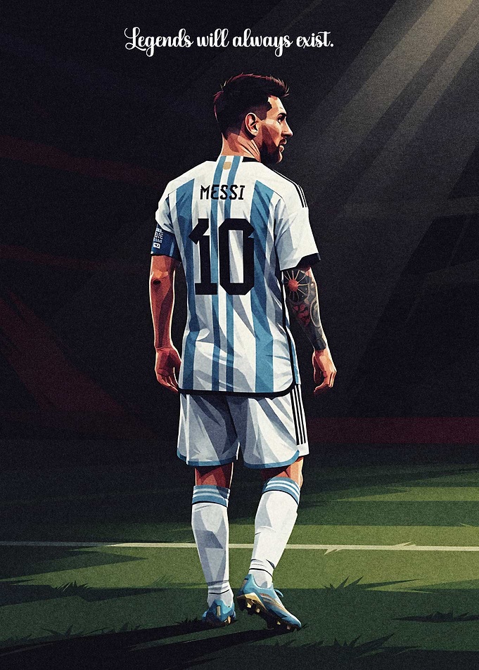 Lionel Messi Argentina Soccer Poster