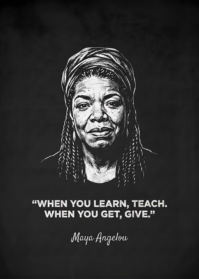 Maya Angelou Inspirational Quote Poster
