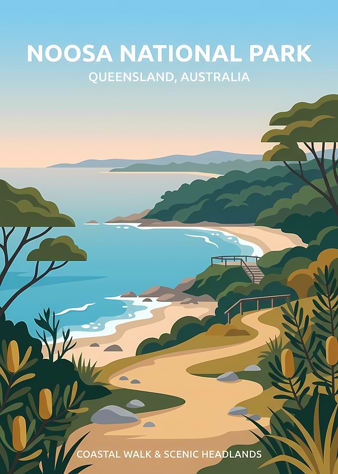 Noosa National Park Travel Poster
