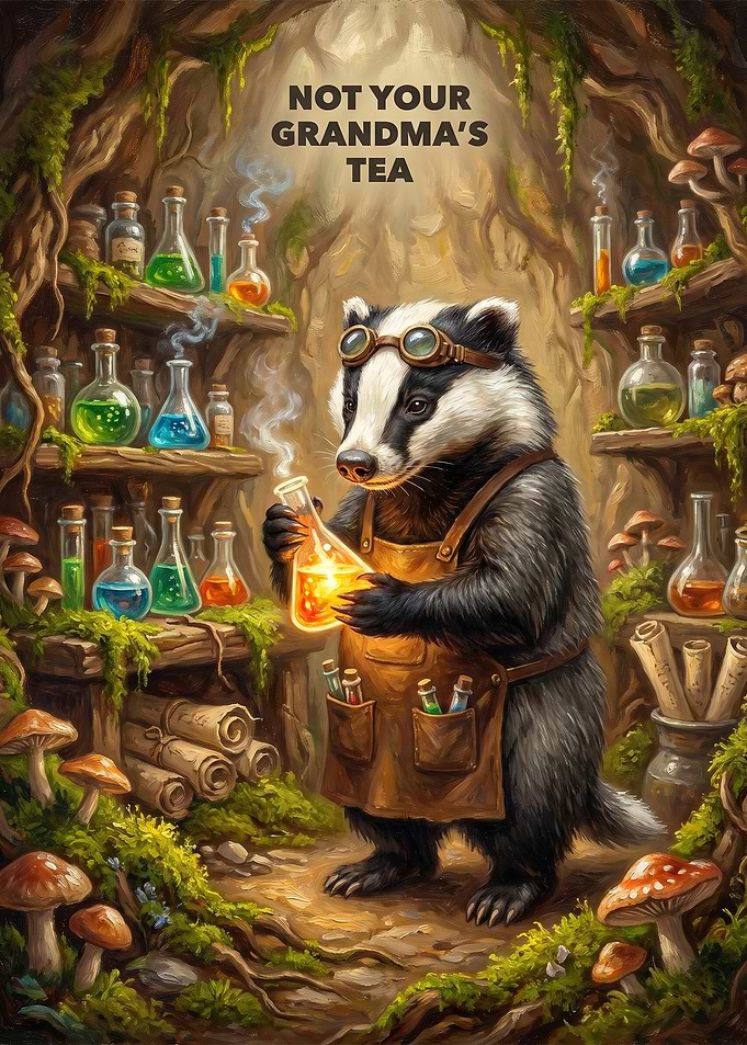 Badger Alchemist in Forest Laboratory