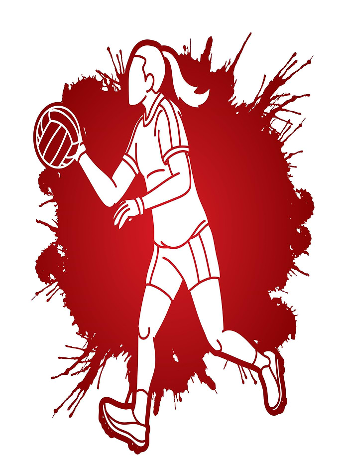 Female Volleyball Player Silhouette