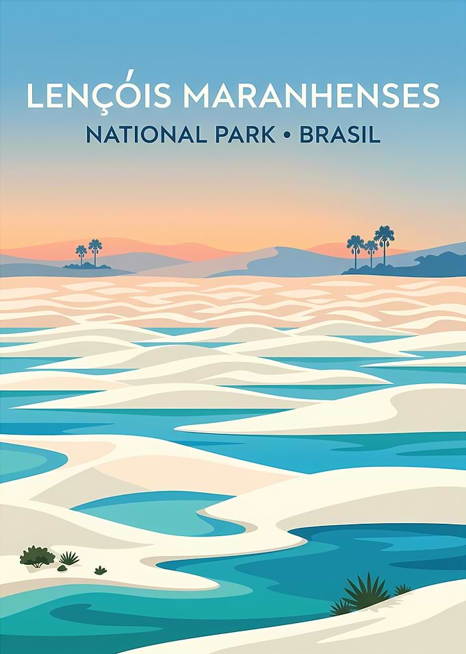 Lençóis Maranhenses National Park Travel Poster