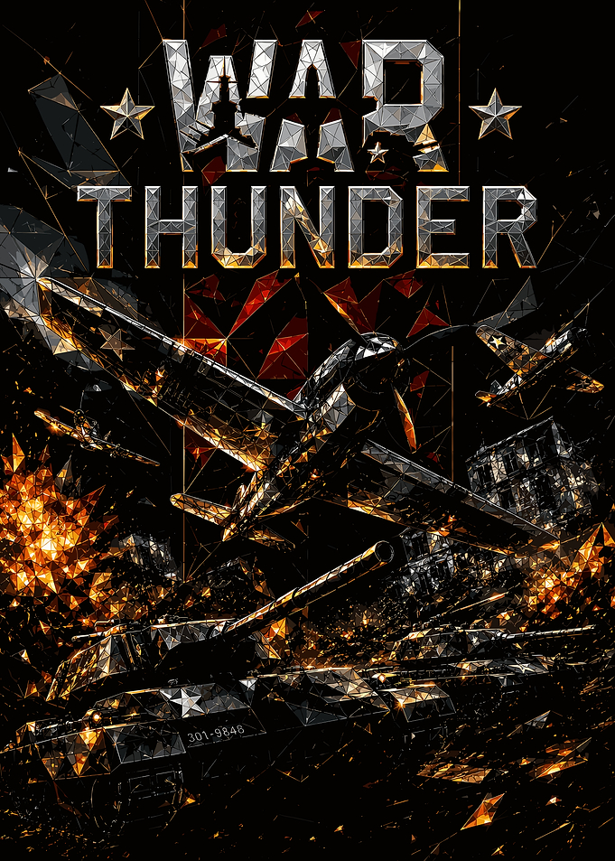 War Thunder Low Poly Poster