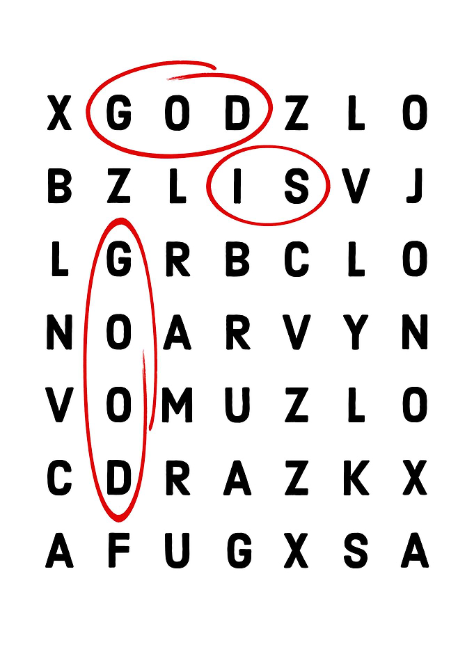 God Is Good Word Search Puzzle Art