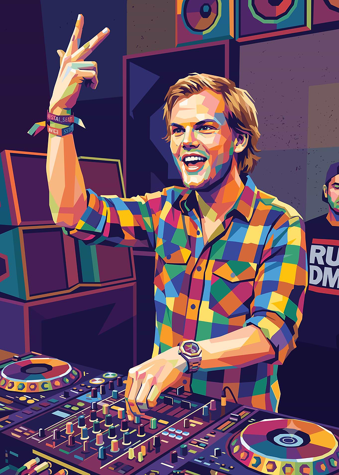 Avicii DJ Pop Art Portrait
