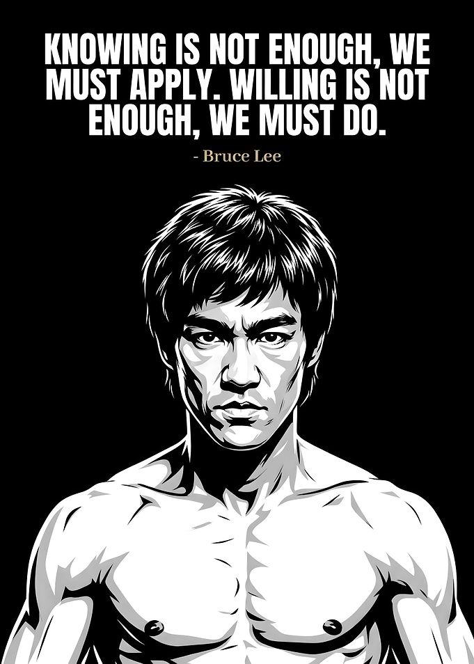 Bruce Lee Inspirational Quote Poster