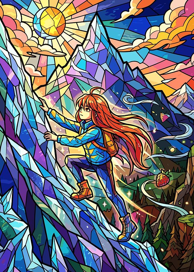 Celeste Stained Glass Mountain Climb