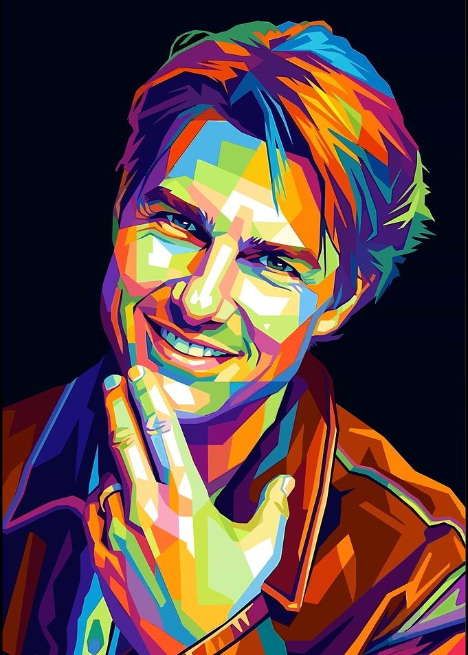 Tom Cruise Pop Art Portrait