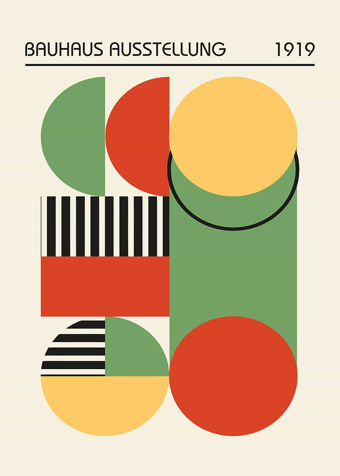 Bauhaus Ausstellung 1919 Geometric Poster