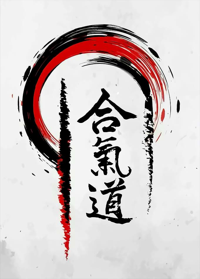 Aikido Calligraphy Enso Circle Art