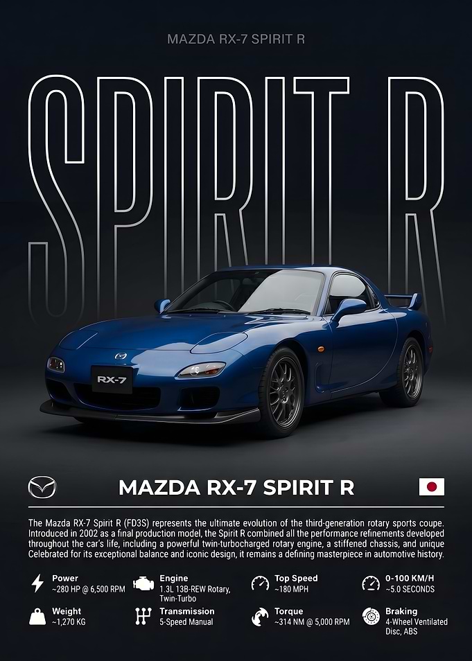 Mazda RX-7 Spirit R Poster