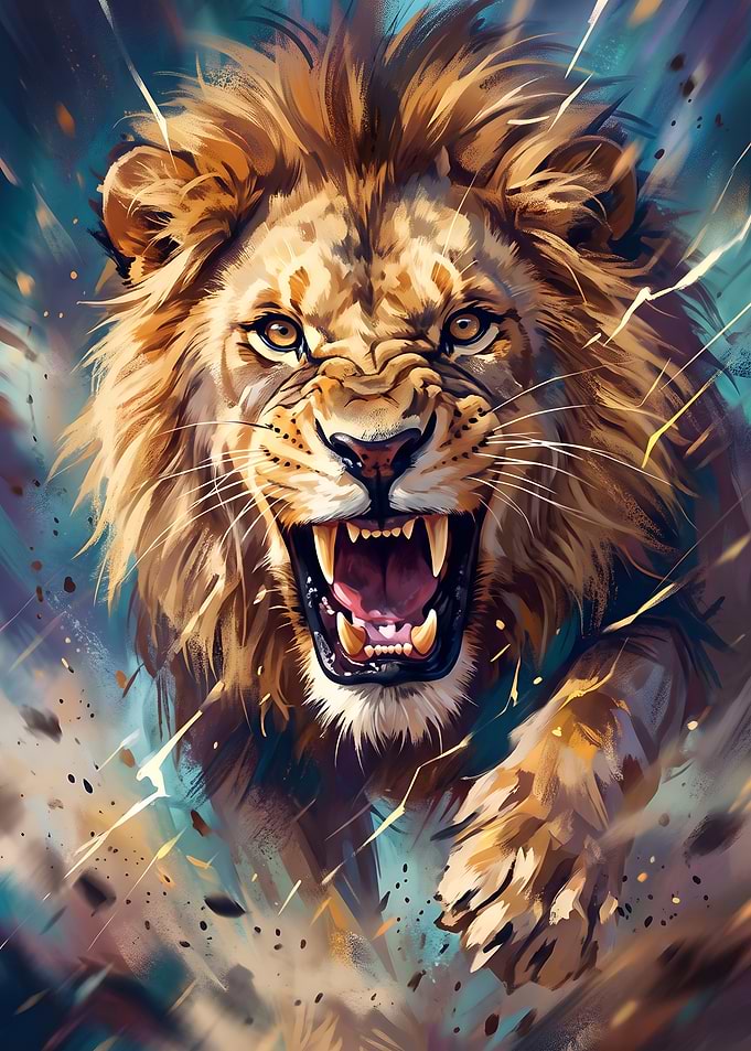 The King Unleashed - Lion Portrait