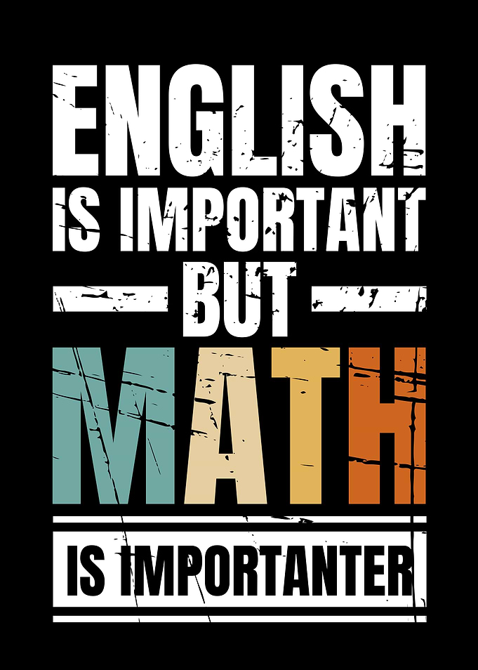 Math Is Importanter Typography Design