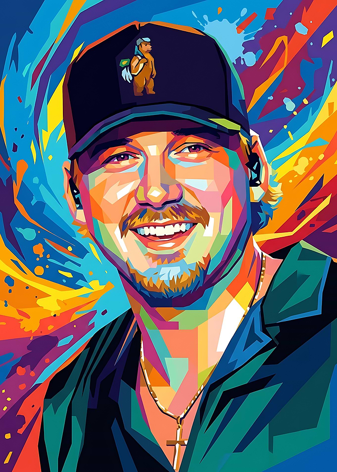 Morgan Wallen Pop Art Portrait