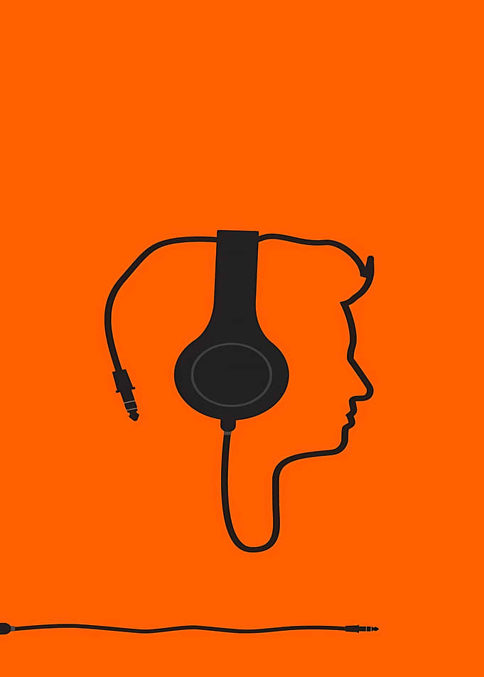 Minimalist Music Lover Silhouette
