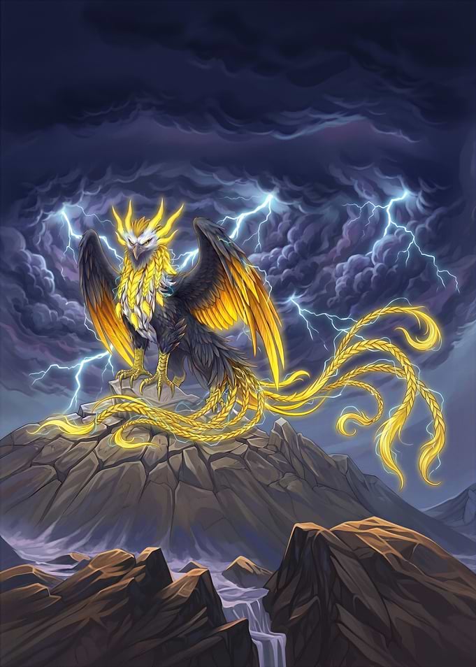 Mythical Golden Storm Griffin