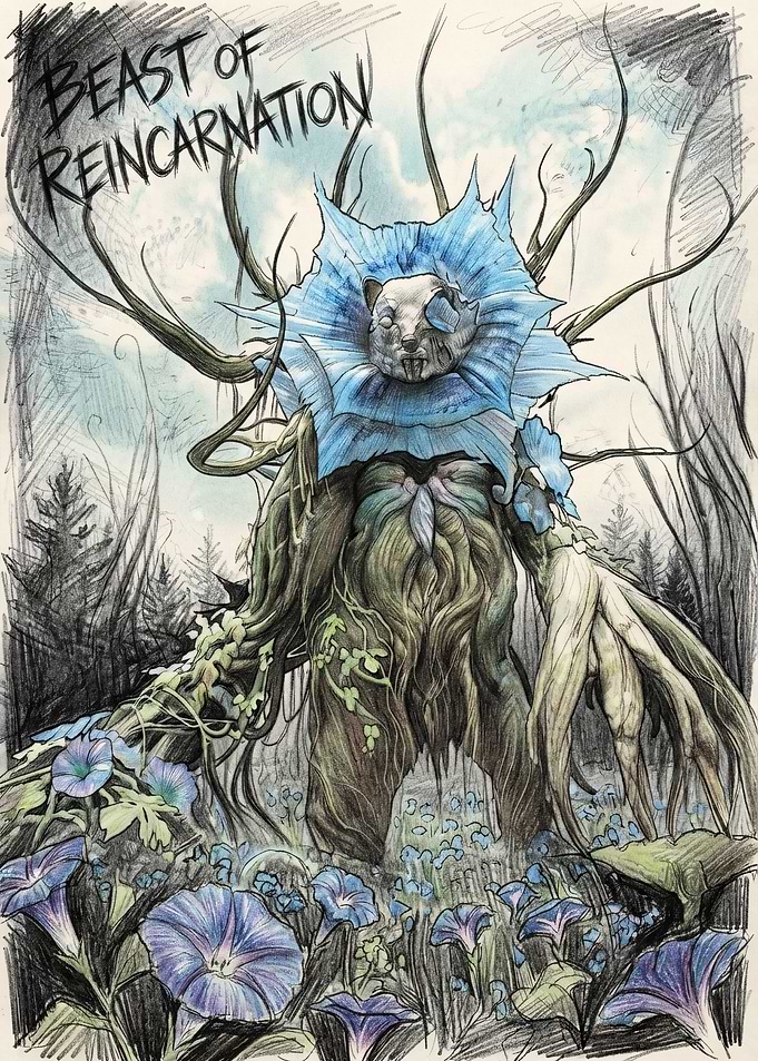 Beast of Reincarnation Fantasy Creature Art