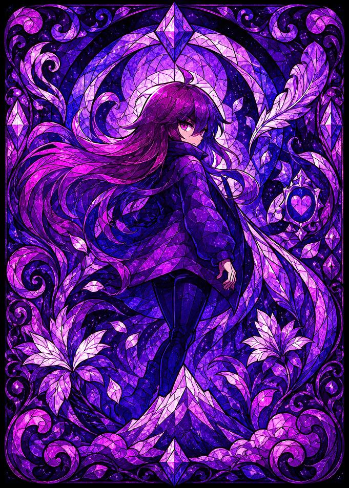 Badeline Purple Stained Glass