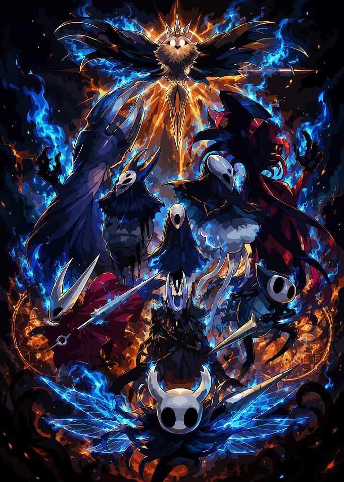 Hollow Knight Characters Epic Illustration