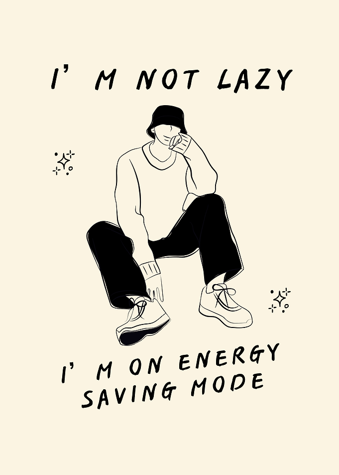 Energy Saving Mode Minimalist Illustration
