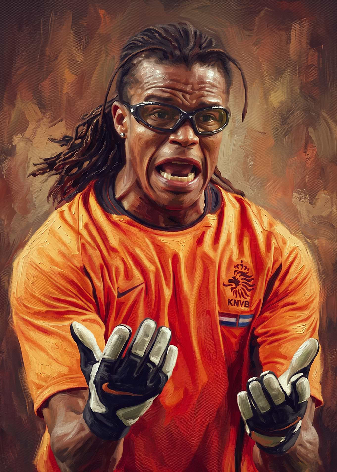 Edgar Davids Netherlands Soccer Portrait