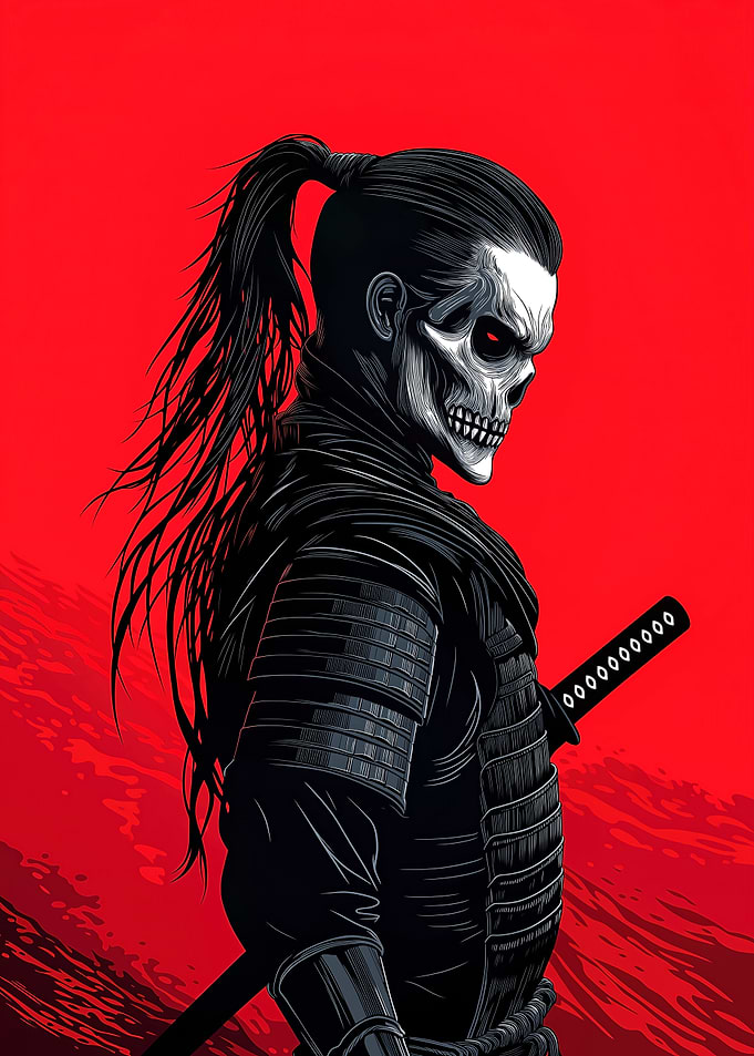 Undead Samurai Warrior Digital Art