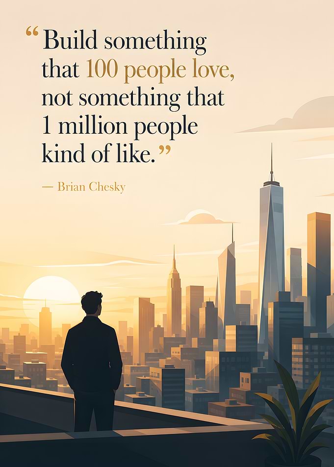 Brian Chesky Inspirational Quote Poster