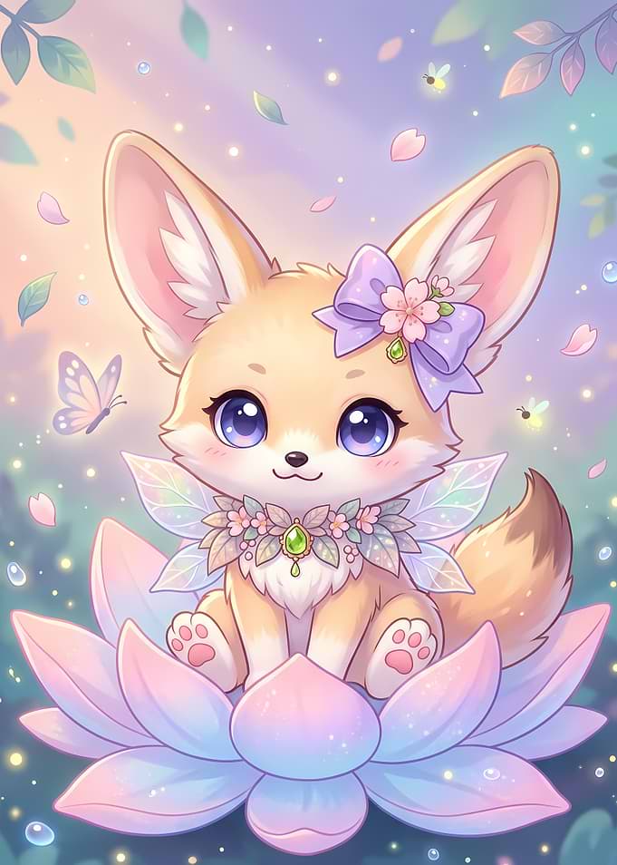 Cute Fennec Fox Fairy